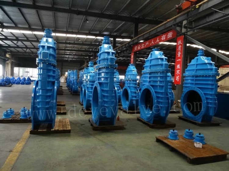 DIN Pn16 Industrial Ductile Iron Flanged Gate Valve for Drinking Water
