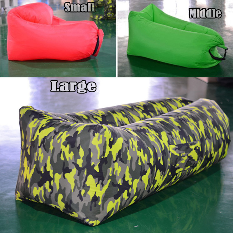 2017 Fashion Colorful Travel Camping Equipment Air Filling Sleeping Bag Inflatable Light Weight Sofa
