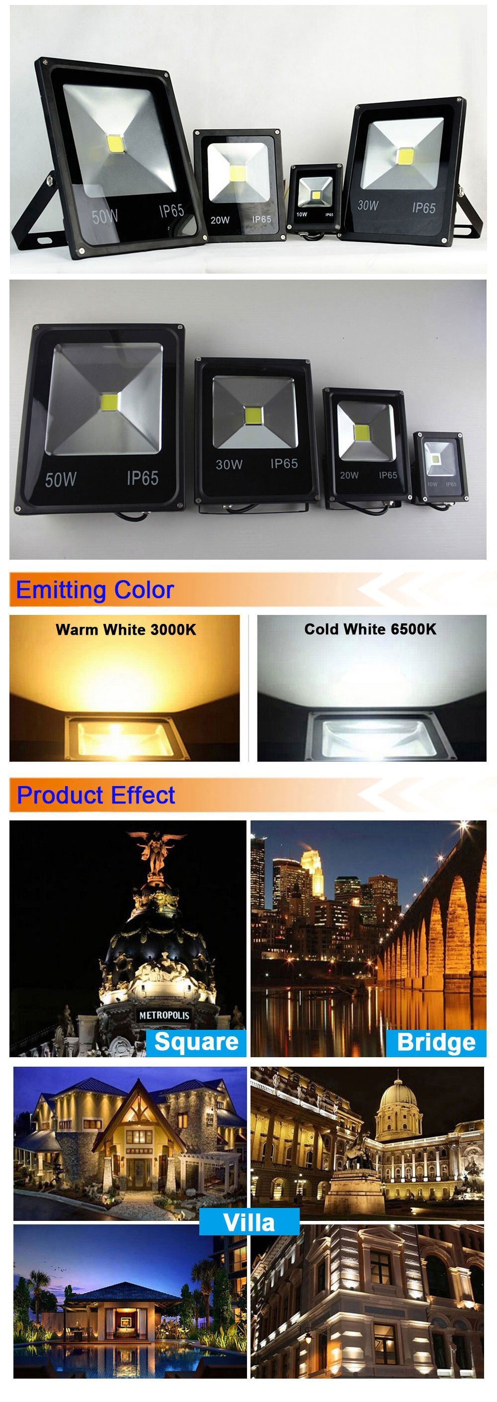 LED Flood Light IP65 Waterproof LED Bulbs