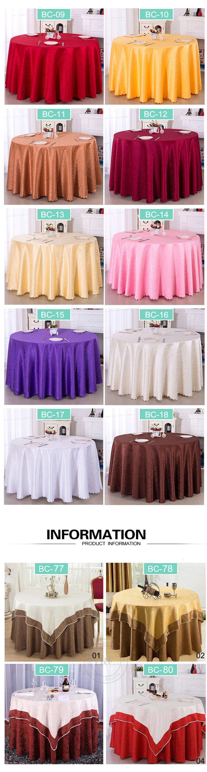 Table Napkin/ Party Chair Cloth /Banquet Hotel Restaurant Tablecloth Hotel Supply