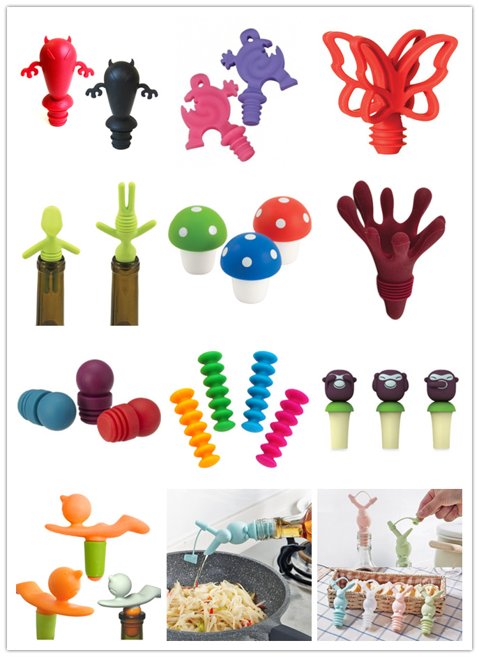 Custom Logo Durable Silicone Wine Bottle Stopper