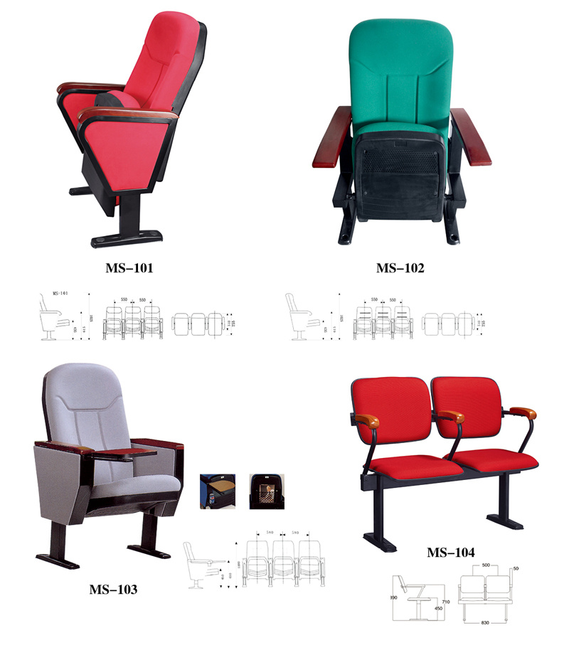 Simple Style Fabric Cover Hall Auditorium Cinema Theater Chair (S101)