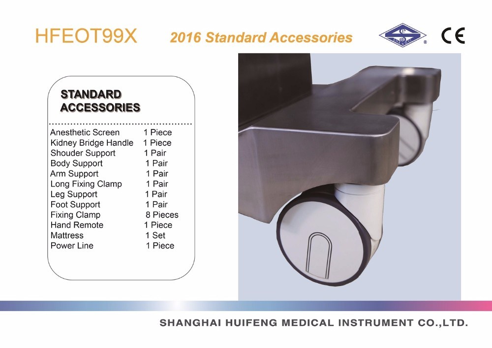 Ce Approved C-Arm Electric Motor Operating Table (HFEOT99X)