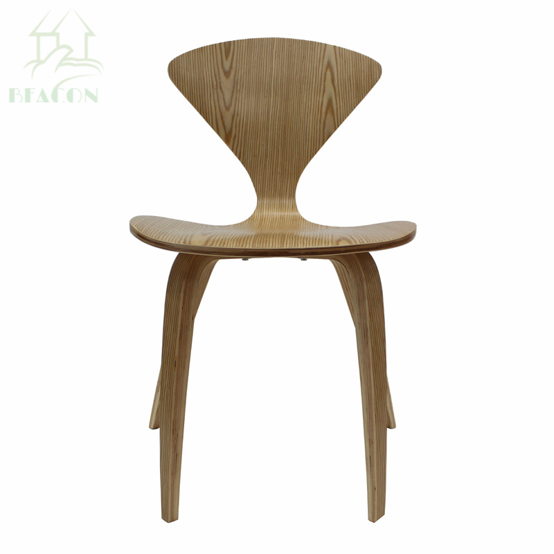 Eames V-Shaped Back Stacking Chair Antique Wood Chair