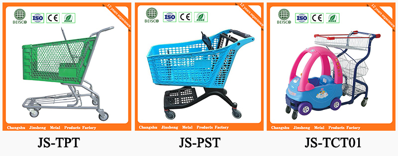Newly Whole Plastic Shopping Cart with High Quality (JS-PST02)