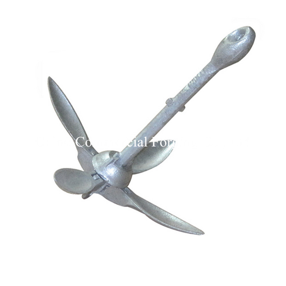 Stainless Steel 316 Polished Folding Boat Marine Anchor 0.7kg