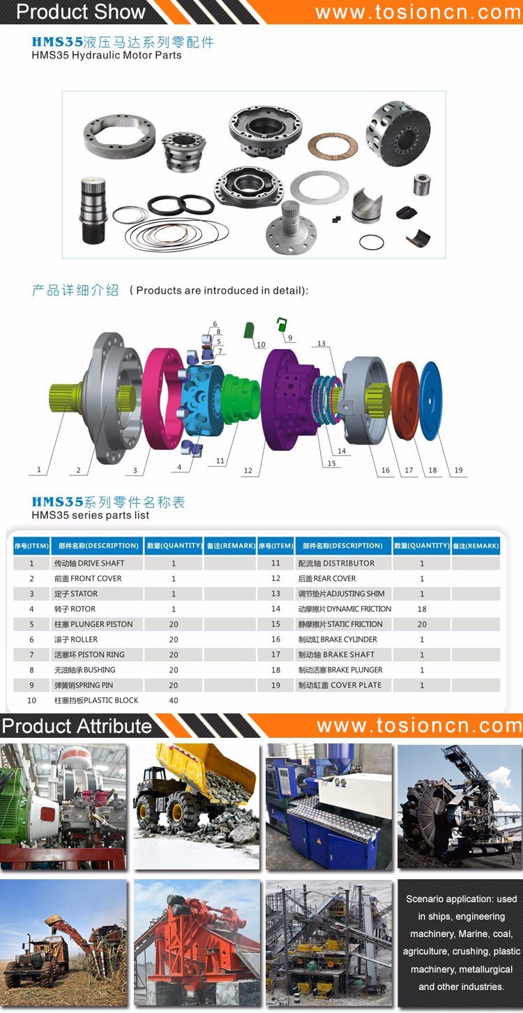 Poclain Ms35 Brake Cylinder Motor Parts