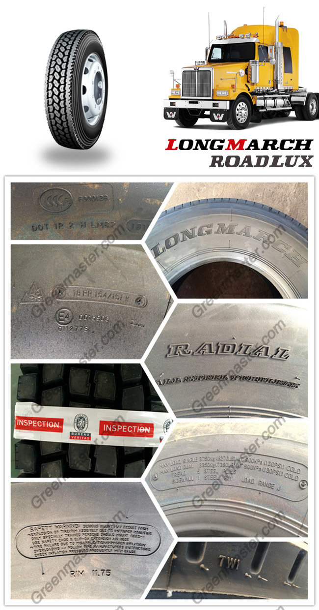 Longmarch Truck Tyre 12.00r20 13r22.5 315/80r22.5 385/65r22.5