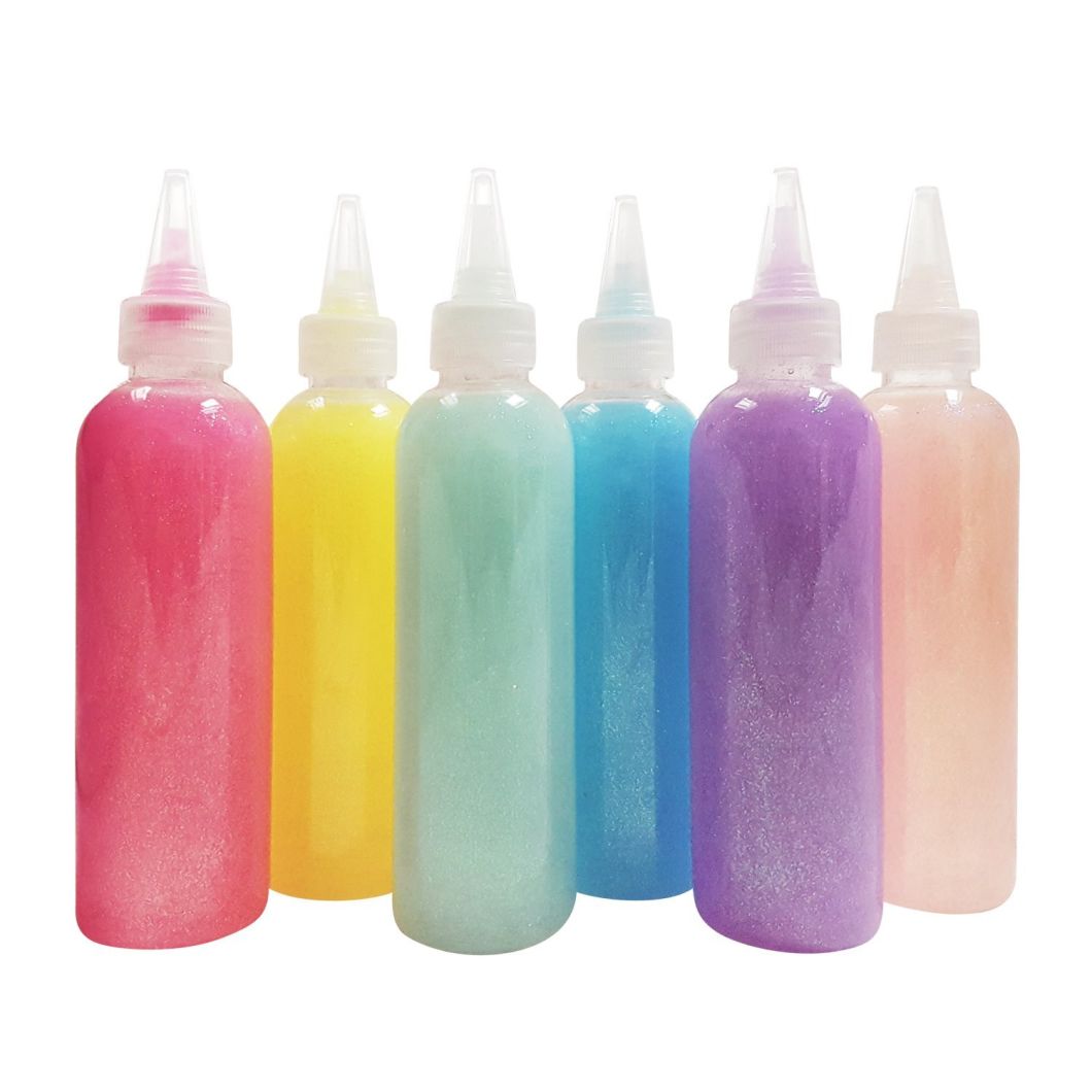 Assorted Sparkle Bright Neon Colored Washable Non Toxic Liquid Glitter Glue for Arts Crafts, School Projects