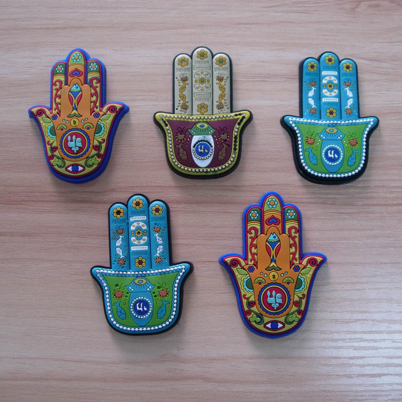 Hamsa Keychain Israel Metal Hamsa Keychain with Rhinestones