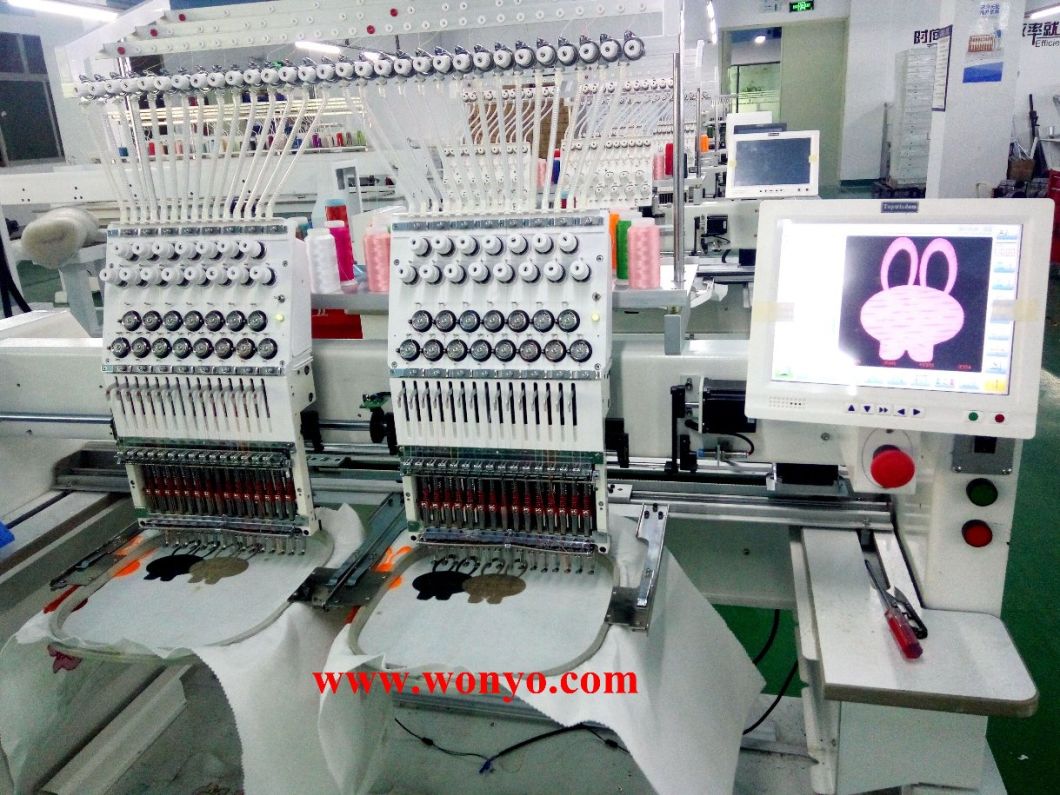 High Speek Ommercial 2 Head Embroidery Machine for Sale