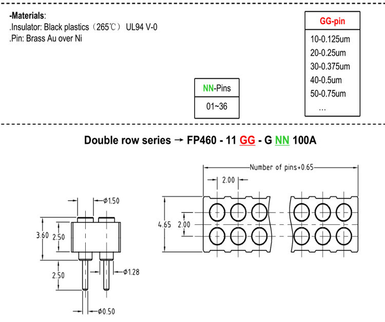 Battery Charging Contact Spring Loaded Pin