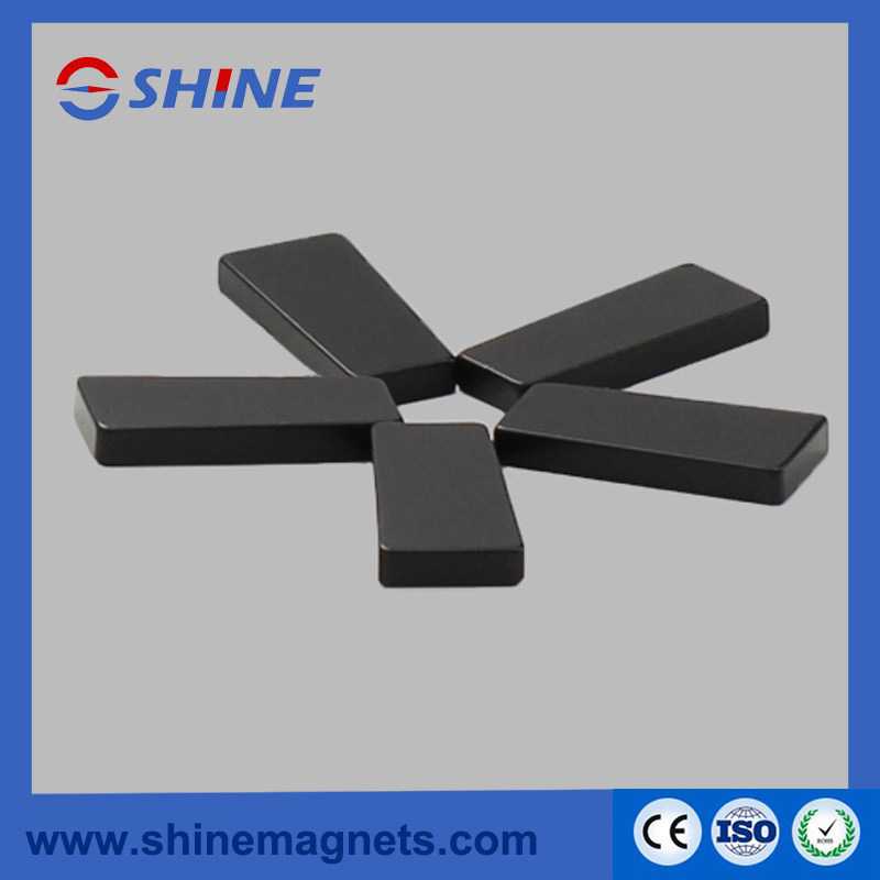 Strong N35 Nickel Plated Neodymium Trapezoidal Magnet with Black Epoxy