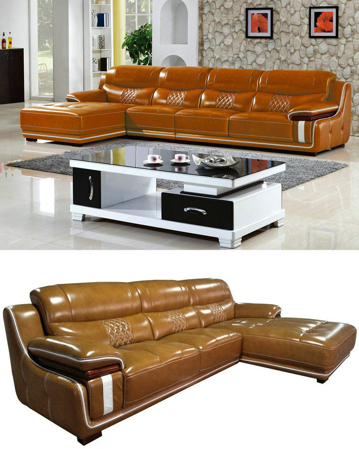 Best Quality L Shape Hotel Lobby Furniture Leather Sofa (A15-2)