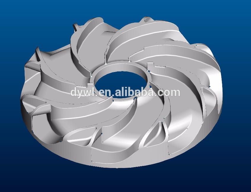 molde de molde de impulsor de bomba de usinagem cnc fundição de investimento investment casting cnc machining pump impeller mold mould