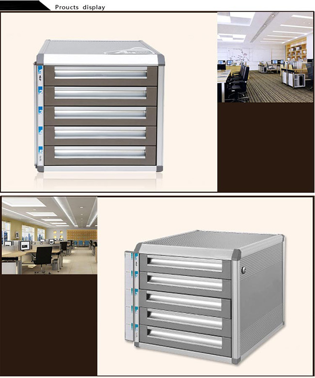 5 Layers Aluminum File Storage Cabinet with Lock