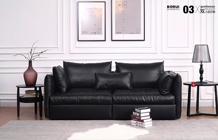 Home Furniture Living Room Sets Leather Feather Sofa of Australia