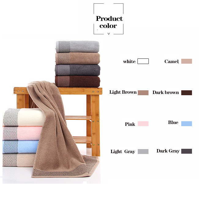 100% Combed Cotton Dobby Solid Dyed Bath Towel (02Y0005)