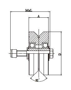 Solid Steel V-Groove Wheel