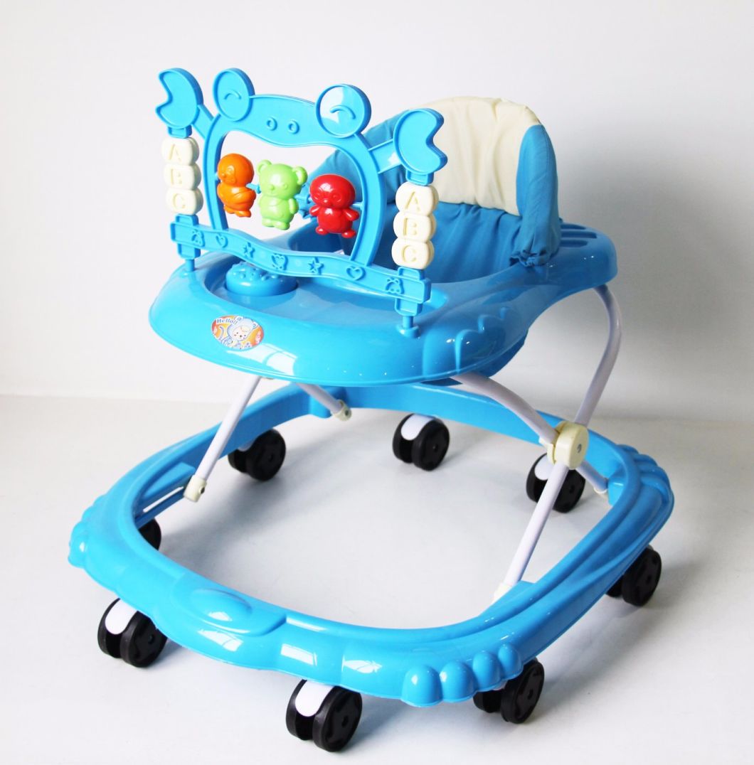 Cheap Orange Baby Walker with Silicon Wheels