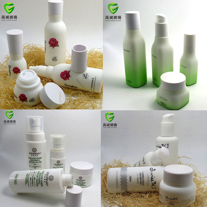 Cosmetics Packaging Material Ceramics Series Lotion Bottle with Jar