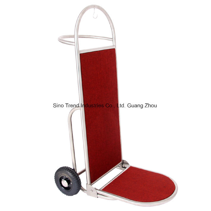 Brushed Stainless Steel Luggage Cart for Hotel Lobby (SITTY 92.2018)