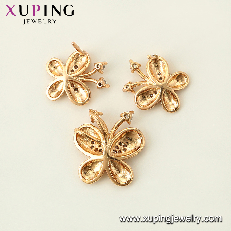 Xuping Luxury Dubai Gold Jewelry Set with Wedding Jewellery Design