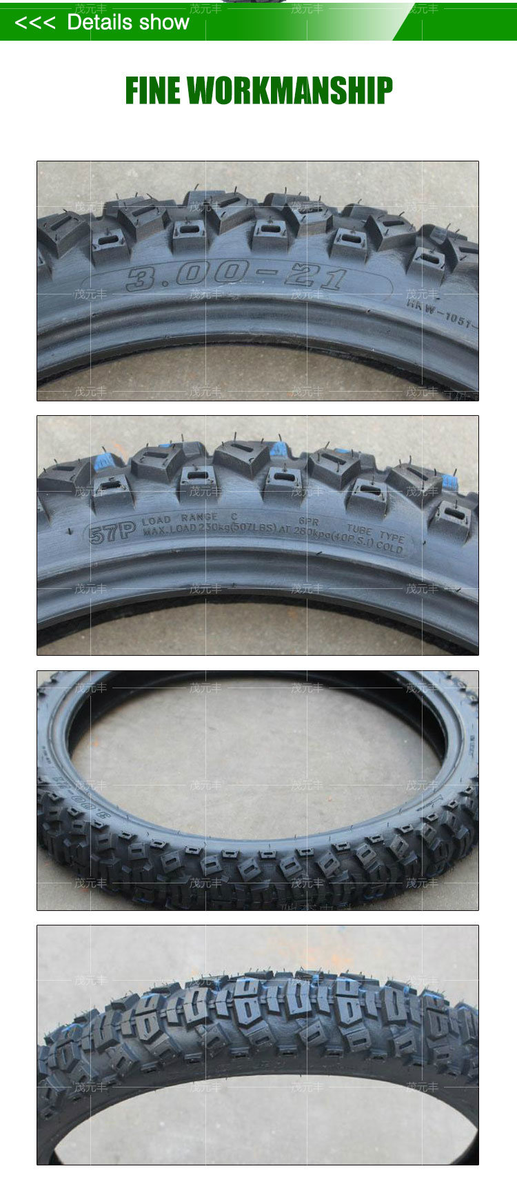 Cross-Country Color Motorcycle Tires 3.00-21