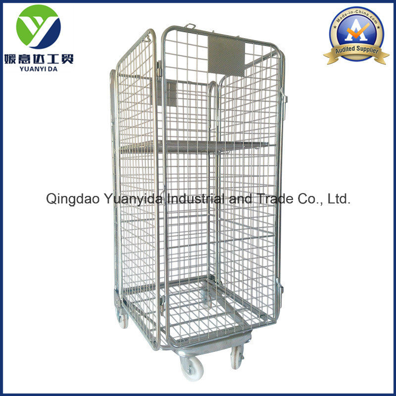 Full Side Security Logistic Storage Packing Trolley Roll Container