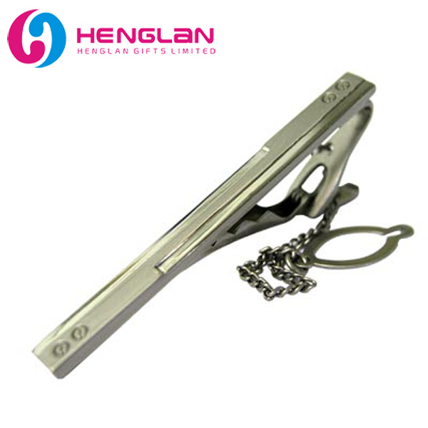 Gold and Silver Two-Tone Plated Tie Bars with Rhinestones for Mens Accessories