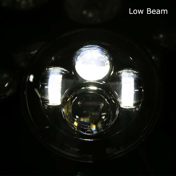 Super Bright 60W 7 Inch High Low Beam DRL LED Headlight with Halo Ring for Jeep Wrangler Tj Jk