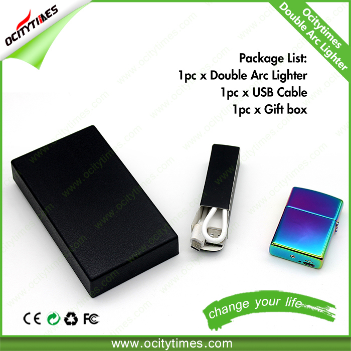Electronic Cigarette Flameless USB Rechargeable Doubel Arc Lighter