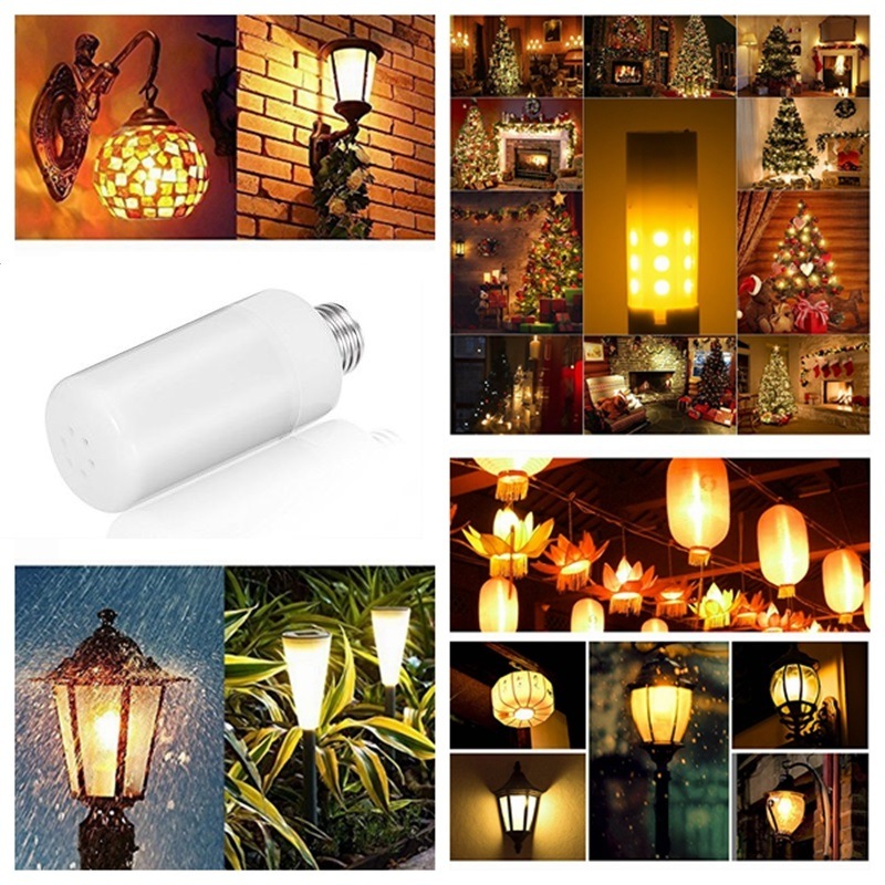 Color Flaming LED Bulb 5W E26 Flame Effect LED Bulb for Christmas Party Decoration