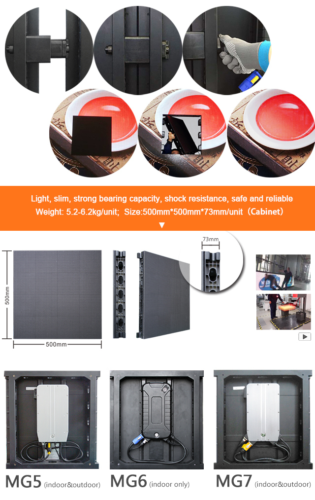 Full Color Cylinder/Round/Curved LED Display Panel