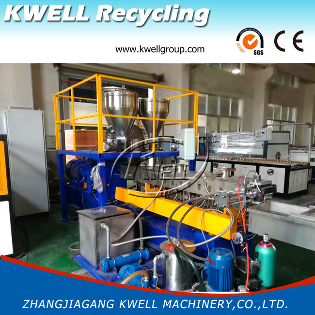 Pet Bottles Flake Pelletizing Line/Parrallel Co-Rotating Twin Screw Extruder Machine