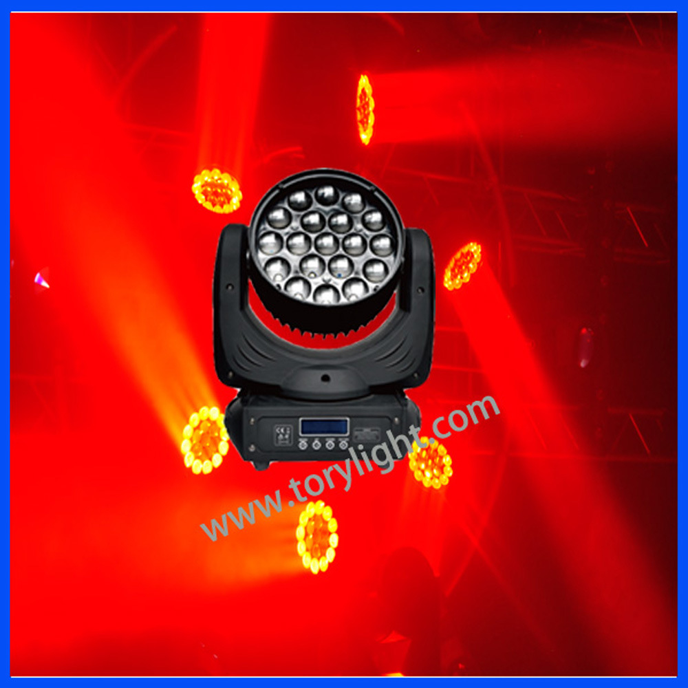 19*12W DMX 512 Moving Head Club Lighting Zoom Equipment