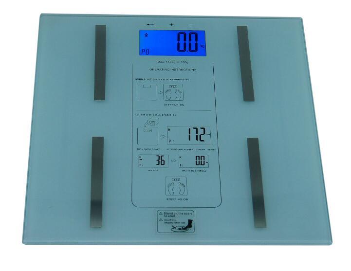 Digital Body Fat Analyser Bathroom Weight Scale