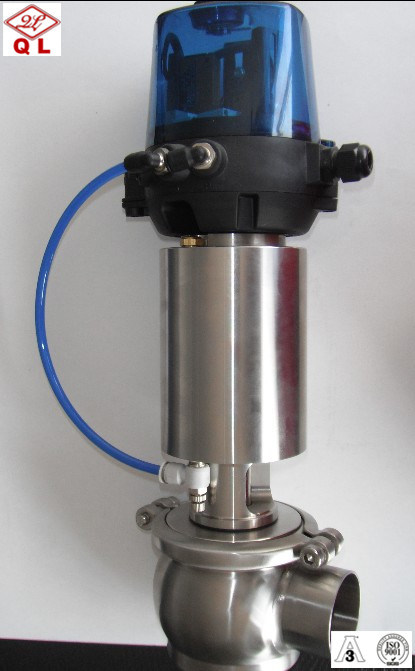 Stainless Steel Sanitary pneumatic Control Angle Seat Valve