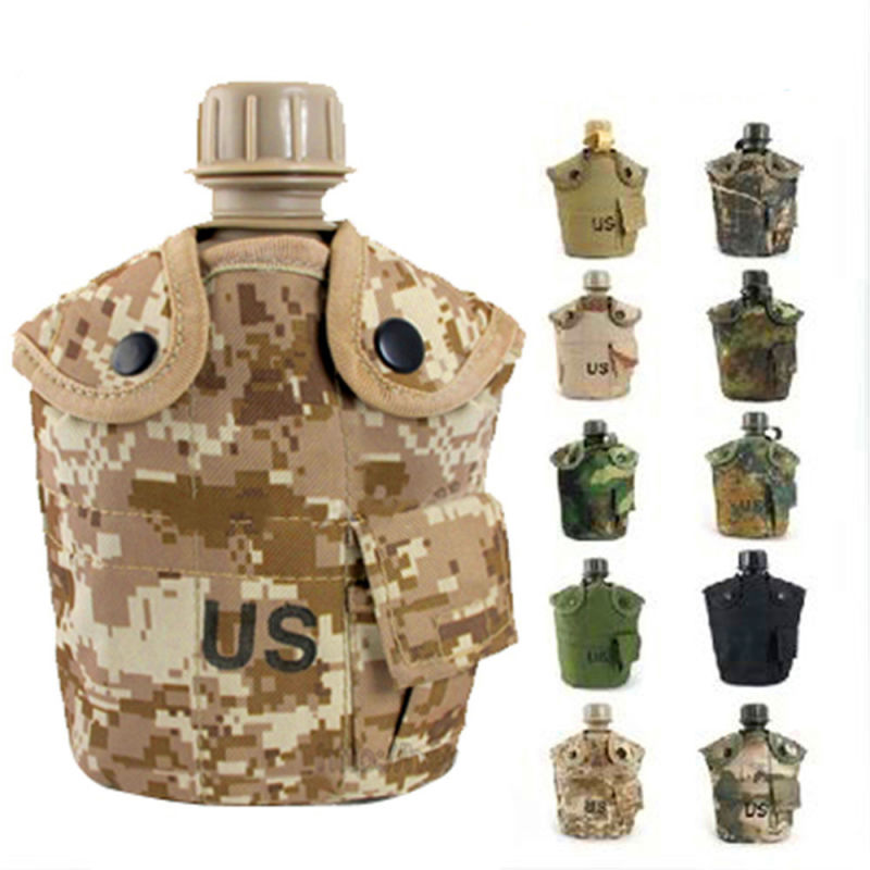 Military Tactical Camping Travelling Plastic Water Bottle Canteen