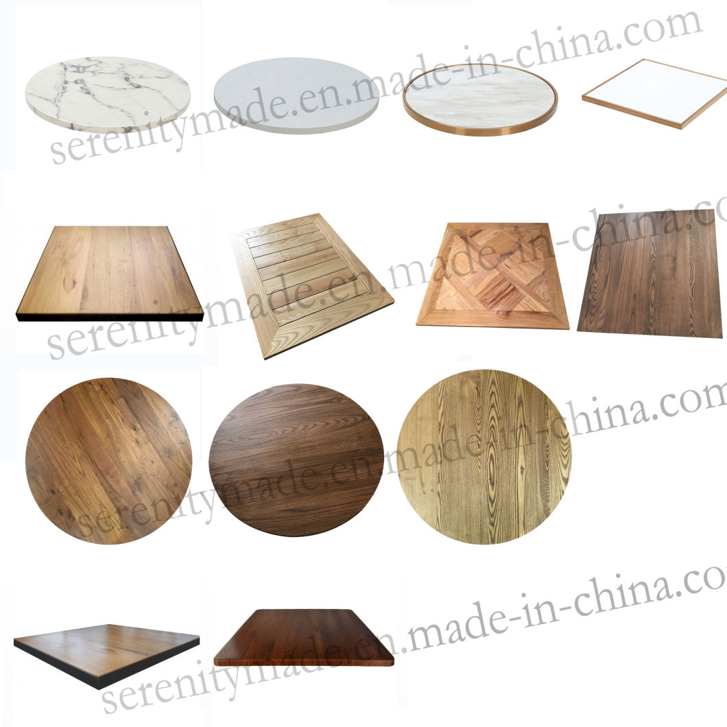 Custom Natural Walnut Wood Commercial Restaurant Table Tops