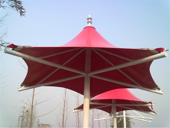 Sun Protection Parasol Beach PVDF Tensile Fabric Umbrella