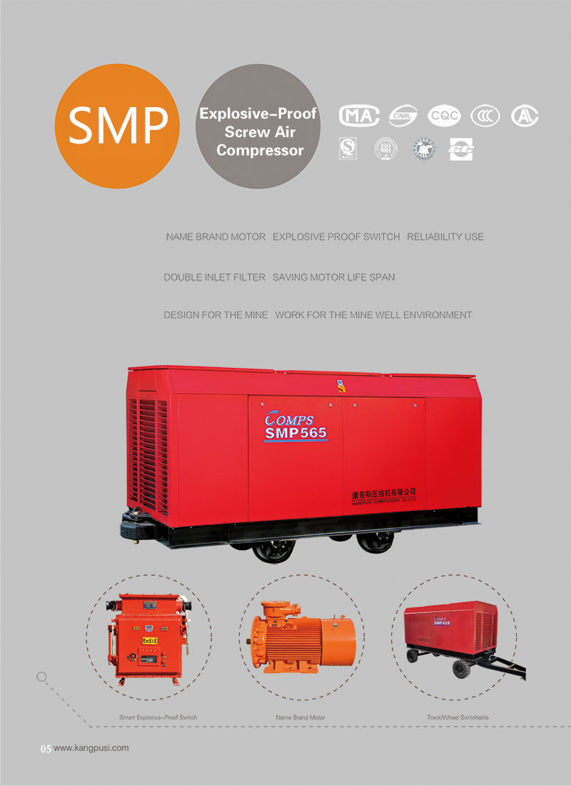 8 bar, 132kw, SMP710E Name brand motor, Explosive-proof switch, Design for the mine, work for the mine well environment