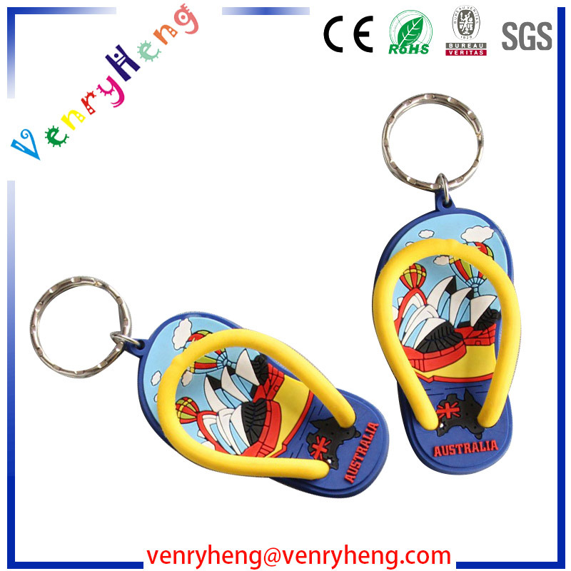 Promotional Fashion 3D Customized Cartoon Rubber Keychain for Gifts