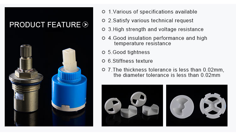 High Precision Customized 92-99% Alumina Ceramic Disc Valve/ Faucet Cartridge