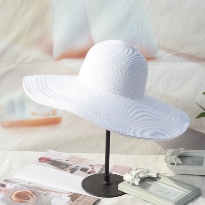 Custom Brim Fashion Summer Fedora Paper Straw Hat Women