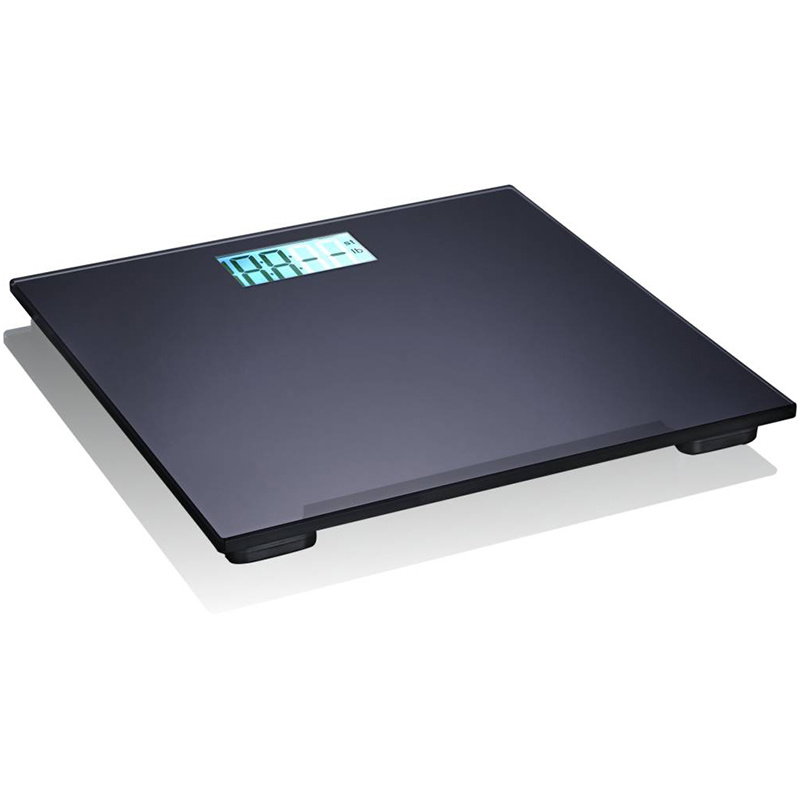 Bathroom Black Slim Glass Electronic Weight Scale