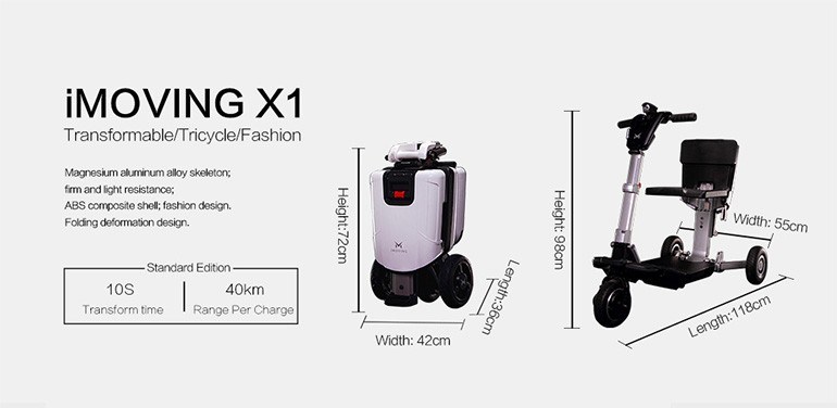 Manufacturer Wholesale Foldable 3 Wheels Folding Electric Mobility Scooter, Electric Vehicle Adult with Seat