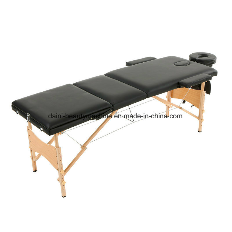 3 Section Synthetic Leather Portable Massage Table Facial Bed