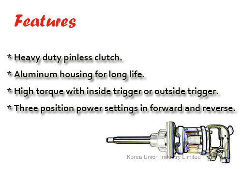 1 Inch Truck Tire Repair Air Impact Tool Ui-1204