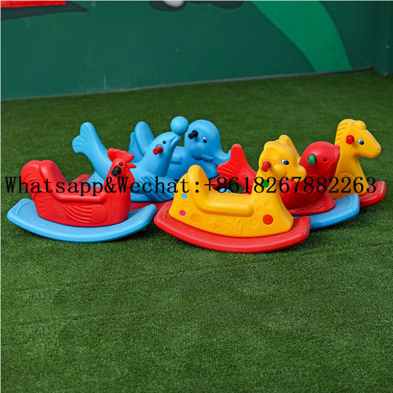 Animals Rider Best Selling Kindergarten Family Use Plastic Baby Toy Indoor Playground Equipment Kids Rocking Horse